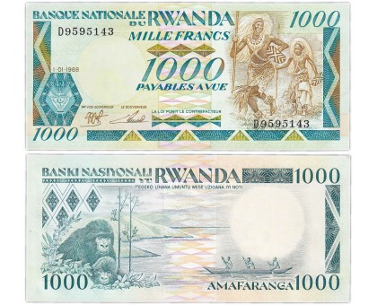 Руанда 1000 франков 1988