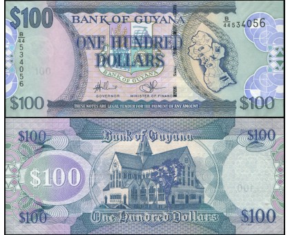 Гайана 100 долларов 2009-2012