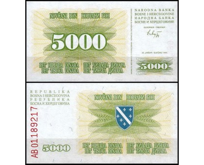 Босния и Герцеговина 5000 динар 1993