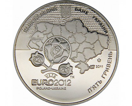 Украина 5 гривен 2011. Финальный турнир чемпионата Европы по футболу 2012, Львов