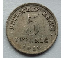 Германия 5 пфеннигов 1918