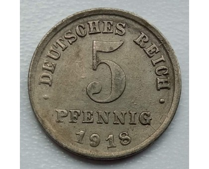 Германия 5 пфеннигов 1918