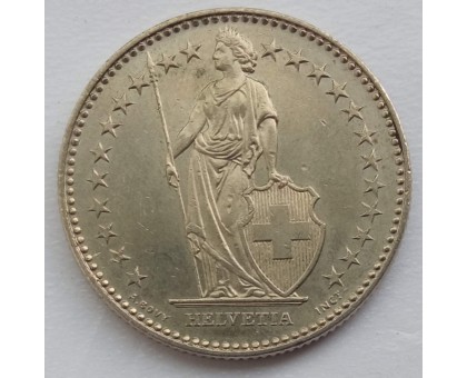 Швейцария 2 франка 1968-2021
