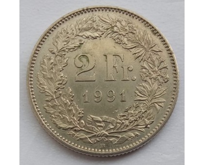 Швейцария 2 франка 1968-2021