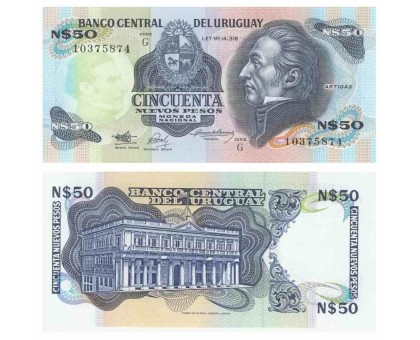 Уругвай 50 песо 1989