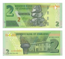Зимбабве 2 доллара 2019