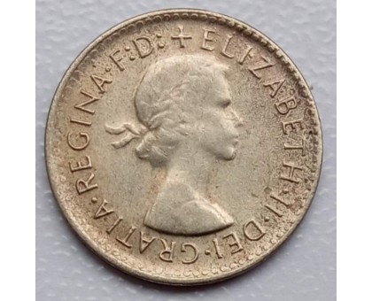 Австралия 3 пенса 1961 серебро