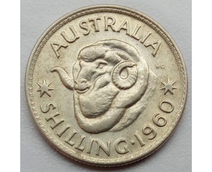 Австралия 1 шиллинг 1960 серебро