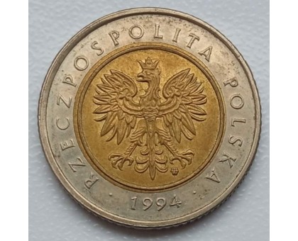 Польша 5 злотых 1994-2021