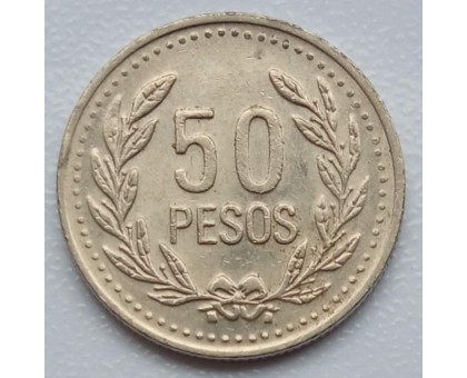 Колумбия 50 песо 2007-2012