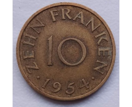 Саар 10 франков 1954