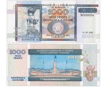 Бурунди 1000 франков 2006