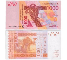 Западная Африка 1000 франков 2003 (КФА, Сенегал, литера К)