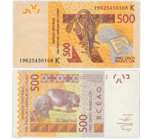 Западная Африка 500 франков 2012 (КФА, Сенегал, литера К)