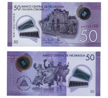 Никарагуа 50 кордоба 2014 полимер