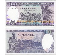Руанда 100 франков 1989