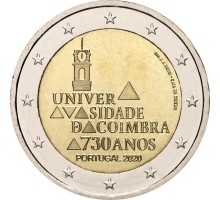 Португалия 2 евро 2020. 730 лет Коимбрскому университету