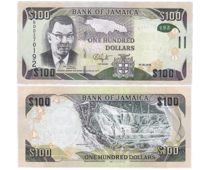Ямайка 100 долларов 2009-2018