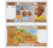 Центральная Африка 500 франков 2002 (литера U Камерун)