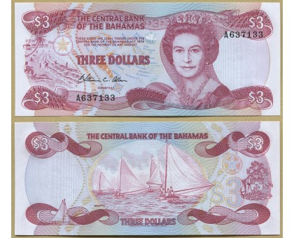 Багамские острова 3 доллара 1974