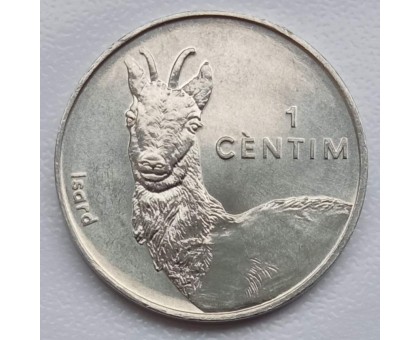 Андорра 1 сантим 2002. Пиренейская серна