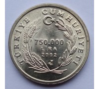 Турция 750000 лир 2002. Ангорская коза