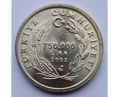Турция 750000 лир 2002. Ангорская коза