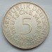 Германия (ФРГ) 5 марок 1958 G серебро