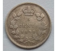 Канада 5 центов 1899 серебро