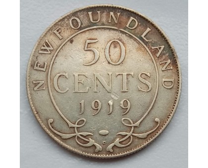 Ньюфаундленд 50 центов 1919 серебро