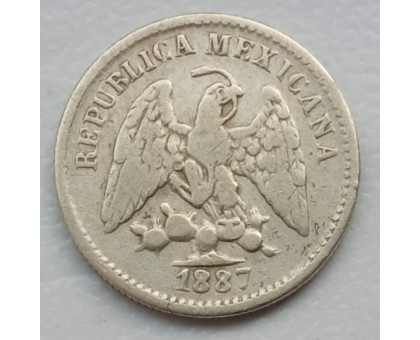 Мексика 5 сентаво 1887 серебро