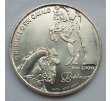 Португалия 1000 эскудо 2000. Лузитанские лошади серебро