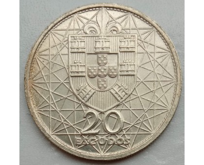 Португалия 20 эскудо 1966. Мост Салазар, серебро