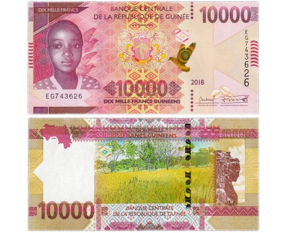 Гвинея 10000 франков 2018 (2019)