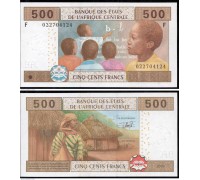 Центральная Африка 500 франков 2002 (литера F Экваториальная Гвинея)