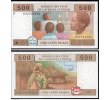 Центральная Африка 500 франков 2002 (литера F Экваториальная Гвинея)