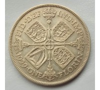 Великобритания 2 шиллинга (флорин) 1929 серебро
