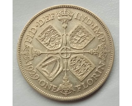 Великобритания 2 шиллинга (флорин) 1929 серебро