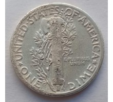 США 10 центов 1943 серебро