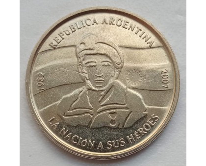 Аргентина 2 песо 2007. 25 лет оккупации Фолклендских островов