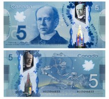 Канада 5 долларов 2013 полимер