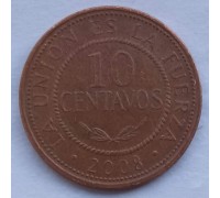 Боливия 10 сентаво 2001-2008