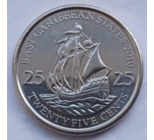 Восточные Карибы 25 центов 2010-2017