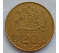 Чили 20 сентесимо 1971-1972