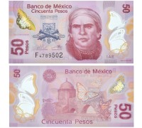 Мексика 50 песо 2019 полимер