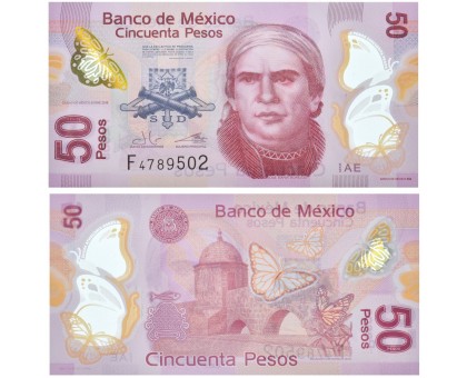 Мексика 50 песо 2019 полимер
