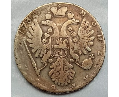 Россия 1 рубль 1734 серебро