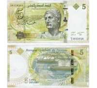 Тунис 5 динаров 2013