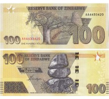 Зимбабве 100 долларов 2020 (2022)