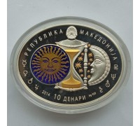 Македония 10 денаров 2014. Знаки зодиака - Весы, серебро
